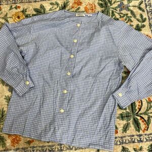 VTG 80s Abercrombie Plaid Oversized Flannel Button Down Shirt  Size 12 large